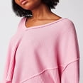 thumbnail image 3 of Women Long Sleeve T-Shirts Solid Color Dropped Shoulders V-Neck Waffle Shirts Spring Fall Loose Fit Tops Streetwear, 3 of 4