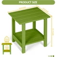 thumbnail image 7 of Nalone 2-Tier Outdoor Side Table - Weather-Resistant HDPE Rectangular Lime Patio End Table, 7 of 7