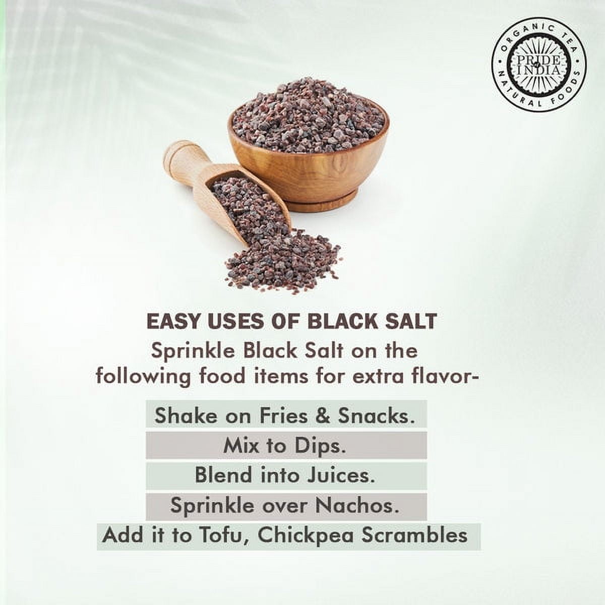 Pride Of India - PACK of 6 - Himalayan Black Rock Salt, Coarse Grind, 2.2 Pound (1 KG), Kala Namak, Great for Salt Grinders, Cooking, Tofu Scrambles