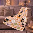 thumbnail image 6 of Whimsical Autumn Forest Playful Black Cats Ghosts, Playful Food Art Scene, Warm Flannel Blanket for Kitchen and Dining Room, Cat Lovers autumn celebration Gift, Pet Lover Home Decor, 6 of 9