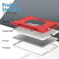 thumbnail image 4 of Funda para iPad 10.2 Inch 7th / 8th / 9th Gen (2021/2020/2019) Protectora, de Doble Capa, de Cuerpo Completo, Resistente y Robusta, con Soporte Giratorio de 360°, Correa de Mano/hombro, 4 of 7