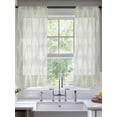 thumbnail image 2 of Sage Green Sheer Curtains 63 Inch Length 2 Panels Set, Vintage Elegant Abstract Art Voile Window Treatment Rod Pocket Curtains Sheers Drapes for Bedroom/Living Room/Kitchen 52x"63"x2, 2 of 7
