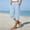 Light Blue, variant on Women's Breathable Linen Blend 7/8 Capri Pants, Loose Straight Leg Side Slit Button Detail, Daily Casual Cropped Trousers Gray S