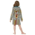 thumbnail image 7 of FORMRS Niños Bathrobe Unisex Hooded Robe Soft Plush Pajamas Sleepwear, Size 2-3T, Geometric Stripes, 7 of 7