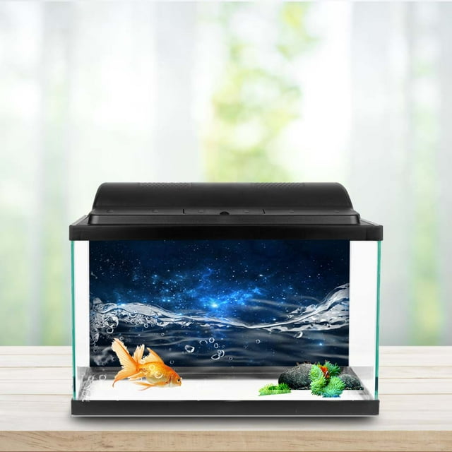 Fish Background, Aquarium Background Reptile Accessories PVC Adhesive Poster Style Backdrop Decoration Paper Cling Decals Sticker for Aquarium Fish Decoration