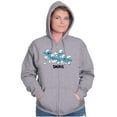 thumbnail image 4 of Smurfs Characters Retro Squad Goals Zip Up Hoodie Men's Women's Brisco Brands S, 4 of 6