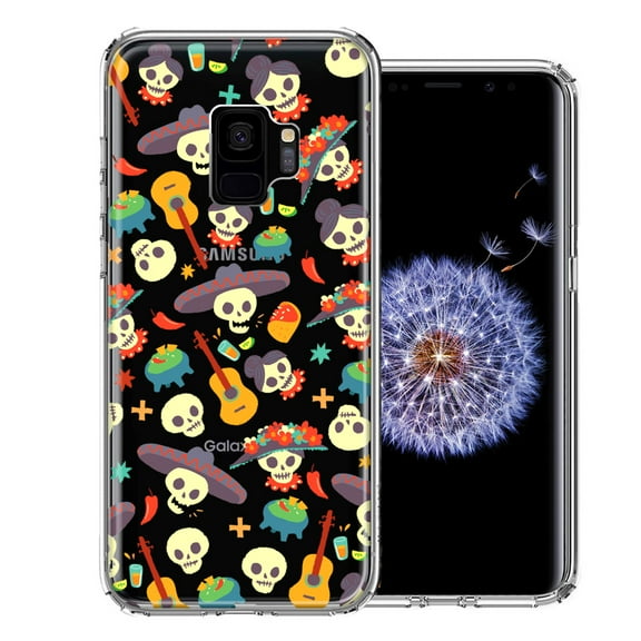MUNDAZE For Samsung Galaxy S9 Day of the Dead Design Double Layer Phone Case Cover