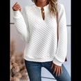 thumbnail image 4 of Sudadera de Cuello en V para Mujer, Larga, Estilo Jersey M, 4 of 8