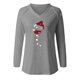 thumbnail image 4 of Pntutb Moda Mujer Casual Cuello en V Navidad Impreso Camiseta de manga larga Pntutb Pntutb-3117, 4 of 4