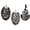 3pc Set Brown, variant on Unique and Elegant Modern Islamic Arabic Calligraphy Wall Art Decor Qul Sr Al Naas Surah an NAS Soorah an-Naas The Mankind Compressed Wood Large 45"x29" (1pc Silver)