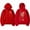 Red, variant on KornFollow The Leader Merch Unisex Oversized Fleece Zip-Up Hoodie - Kangaroo Pocket Long Sleeve Casual Streetwear