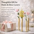 thumbnail image 4 of HCBY Gold Metal Slim Flower Vase, Minimalist Square Bud Vase, Luxurious Tabletop Decor for Home, Wedding, Party, 4 of 7