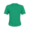 thumbnail image 7 of Womens Short Sleeve Crop Tops Athletic Layering Outfit Crew Neck Tight Shirt Y2k Trendy Athletic Teen Girls Basic Tee Cute Thermal Slim Fitted Juniors Tops Green S, 7 of 7