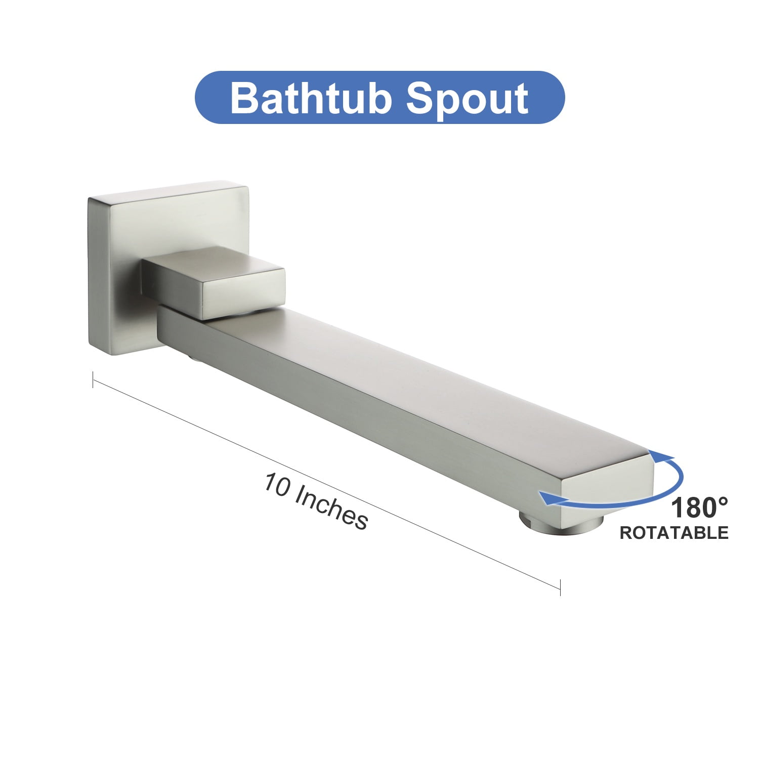 Rainlex One-Handle 1-Spray Setting Brushed Nickel Bathtub Shower Faucet