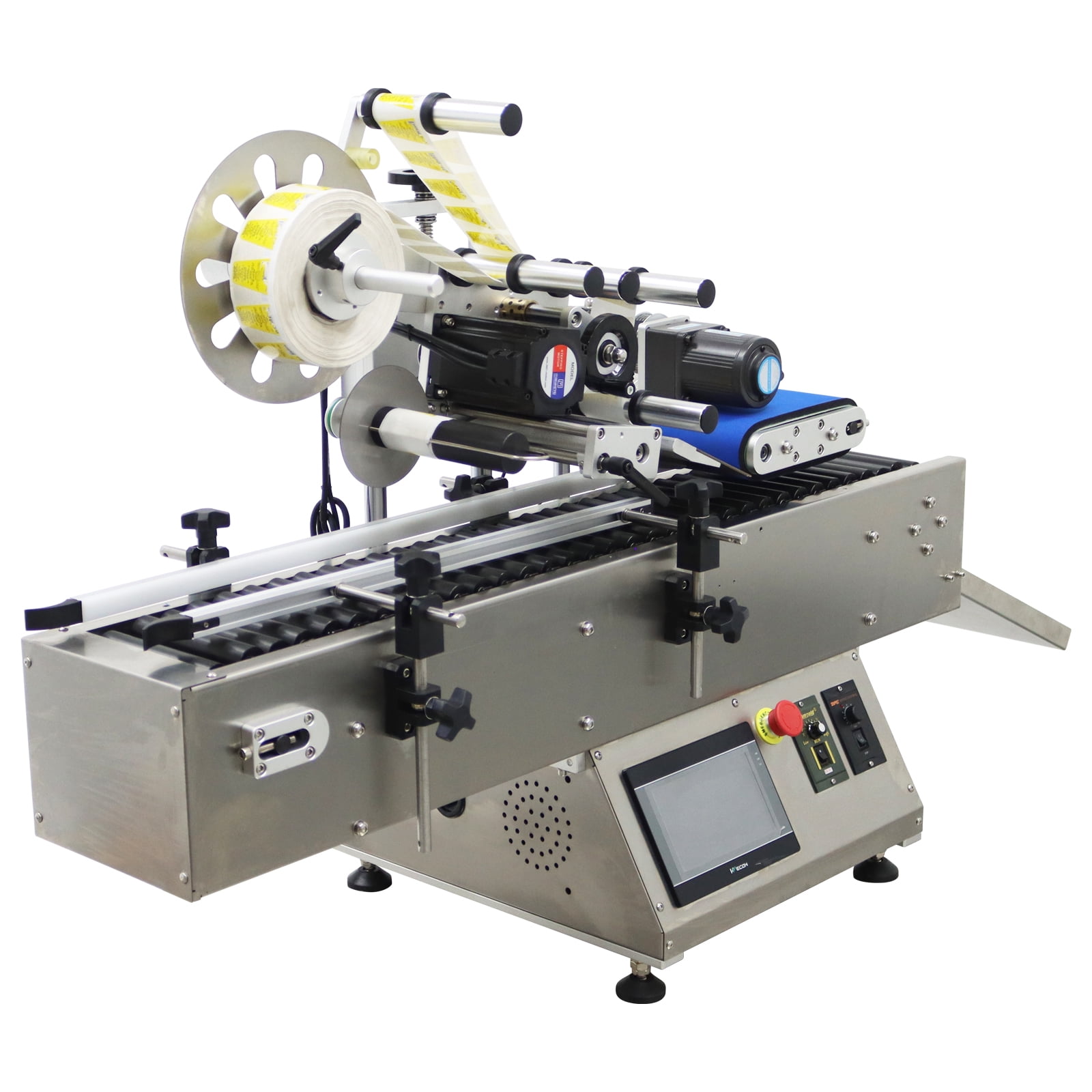 Fully Automatic Desktop Conveyor Roller Round Bottle Horizontal Labeling Machine Coding Machine