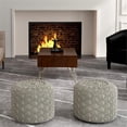 thumbnail image 2 of Coates Pouf Rond Contemporain en Macramé en Coton Gris Nuage, 2 of 6