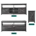 thumbnail image 5 of Dextrus Buffet Cabinet, 59" Farmhouse Storage Sideboard with Barn Door for Home Dinning Living Room, Rustic Gray, 5 of 8