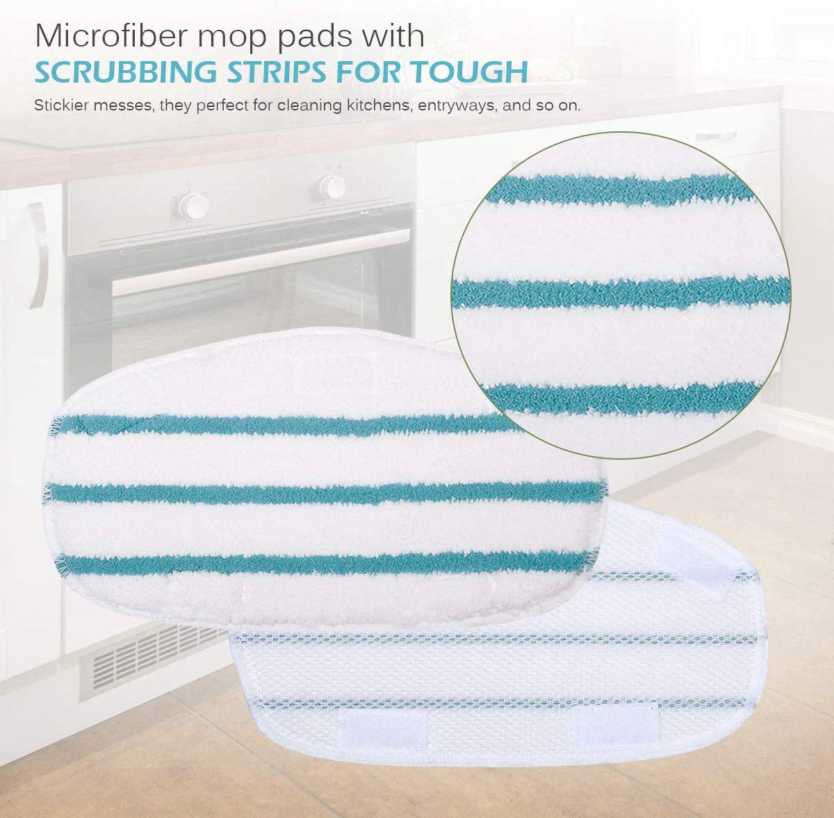 ™ Pack of 4, White Washable Microfibre Cloth Cleaning Pads for Swan SS2010 Steam Cleaner Mop Deals2u365