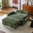 thumbnail image 6 of Ktaxon Sofa Bed, Corduroy Mechanical Pull-Out Loveseat, Convertible Couch for Living Room, Apartment Green, 6 of 10