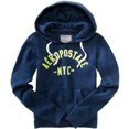 thumbnail image 1 of Sudadera con capucha bordada Aeropostale para mujer, azul, pequeña, 1 of 1