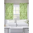 thumbnail image 5 of Vintage Green Sheer Curtains 45 Inch Length 2 Panels Set Window Treatments, Retro Botanical Abstract Art Rod Pocket Semi Curtains for Living Room/Bedroom/Kitchen Décor, 104"W x 45"L, 5 of 7