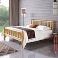 thumbnail image 5 of Llinc Store Farmhouse Log Bed Frame King Rustic Style Pure Solid Pine Cylinder Construction Bed Fits Mattresses And Box Springs, 5 of 9