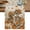 Beige, Brown, Orange, variant on Halloween Table Runner, Skeleton Skull Pumpkins Orange Florals Washable Cotton Linen Table Runners 36 Inches Long, Dresser Scarf Runner for Nightstand/End Tables/Round Tables 13''x36''