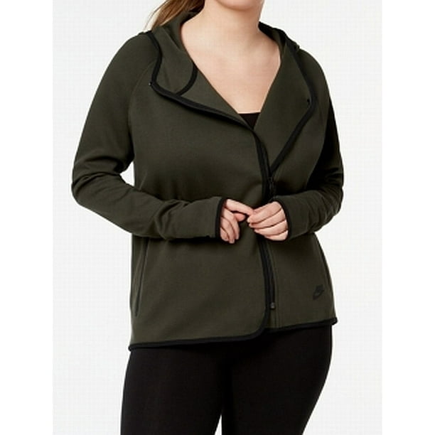 Nike - Nike Olive Womens Plus Full Zip Hooded Jacket - Walmart.com - Walmart.com