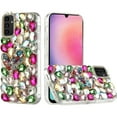 thumbnail image 4 of XPM for Samsung Galaxy A17 5G Phone Case, Bling Crystal 3D Full Diamonds Luxury Sparkle Rhinestone Hybrid Protective Cover for Galaxy A17 (Colorful Heart), 4 of 12