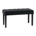 thumbnail image 1 of CorLiving California Faux Leather Upholstered and Tufted Bench with Wood Legs, 1 of 4
