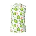 thumbnail image 6 of Lsque Kawaii Avocado Print Men's Cotton Blend Sleeveless Muscle Shirts (S-3XL)- Moisture Wicking, Odor Protection, UPF 30+,X-Large, 6 of 8