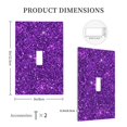 thumbnail image 5 of Kll Purple Glitter Wall Plate,Gloss Finish,Standard Size 1 - 5" X 3", Polycarbonate Thermoplastic,Electric Receptacle Plug Covers, 5 of 8
