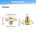 thumbnail image 3 of Uxcell 10-Pack M6x17mm T-Nuts Zinc Plated Carbon Steel Tee Nut 3-Hole Round Base Weld Nuts Gold, 3 of 5