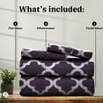 thumbnail image 6 of Lux Decor Collection Premier 1800 Collection Soft Microfiber Queen Bed Sheet Set, Wrinkle, Fade Stain Resistance Bedding Set & Pillowcases - Purple, 6 of 7