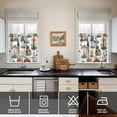 thumbnail image 2 of Mushroom (11) Kitchen Curtains - Vintage Tier Curtains for Bathroom Living RV Rod Pocket Window Drapes 36 Inch 2 Panels Set 27.5"x24" Window Treatment Tiers, 2 of 4