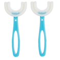 thumbnail image 1 of Juego de 2 cepillos de dientes para niños en forma de U de 12,5 cm para toda la boca, 1 of 4