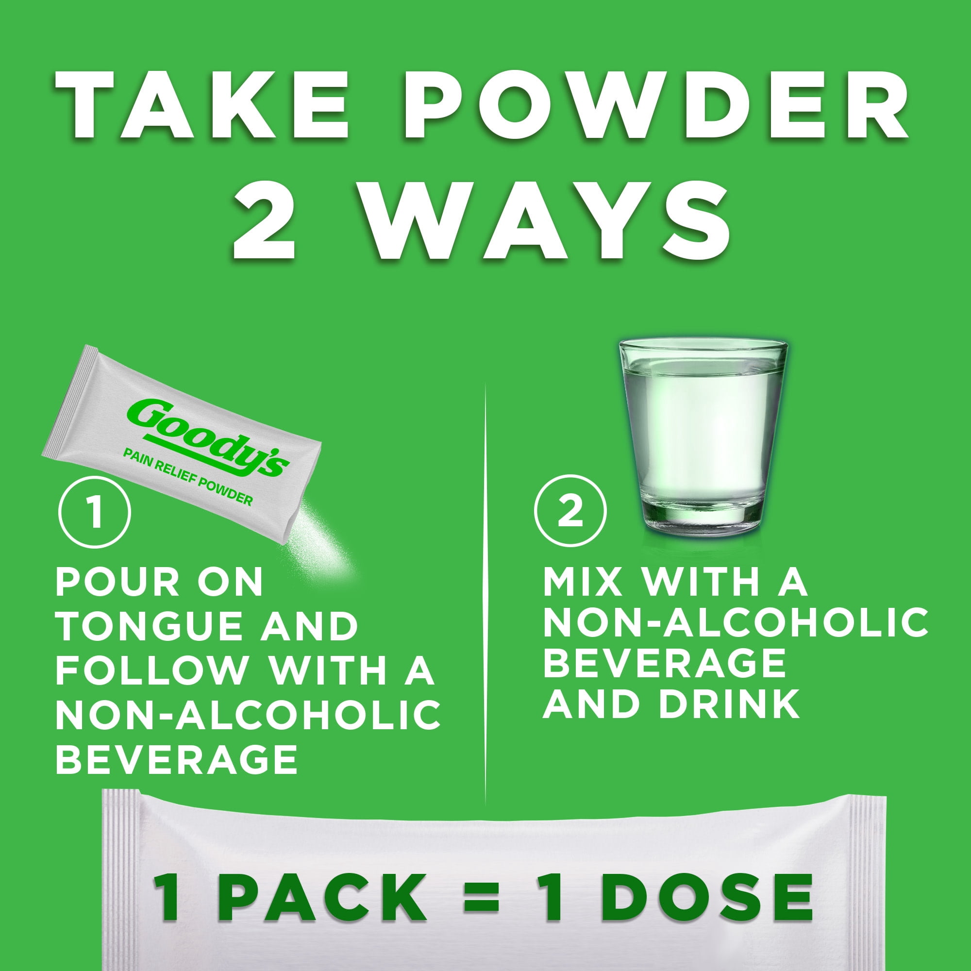 Goody's Powders, Fast Pain Relief & Alertness Boost, Berry Citrus Headache Relief, 16 Stick Powders