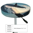 thumbnail image 4 of Hirioo Dancing Whale for Round Bar Stool Seat Covers Washable Stool Cushion Slipcover Elastic Bar Chair Covers for 12-14 Inch Chair-12 inch, 4 of 7