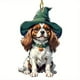 thumbnail image 2 of pstuiky Lindo colgante acrílico plano de árbol de Navidad con forma de perro para decoración del hogar, 2 of 5