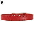 thumbnail image 2 of Flmtop Mode Réglable Faux Cuir Solide Couleur Chien Chat Chiot Cou Sangle Collier pour Animaux de Compagnie Rouge, 2 of 9
