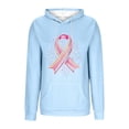 thumbnail image 4 of Nfurl Breast Cancer Awareness Shirts for Women Pink Ribbon Printed Long Sleeve Graphic Hoodies with Pockets Gifts for Breast Cancer Survivor Sky Blue,L, 4 of 5