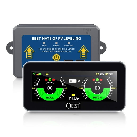 B-Qtech Sistema de Nivelación Inalámbrico para Vehículos Recreativos Nivelador Automático Inteligente para Remolques y Autocaravanas de Viaje, Monitoreo en Tiempo Real, Fácil Configuración
