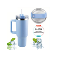 thumbnail image 1 of Large Capacity Water Bottle With Handle And Straw Lid, Insulated Reusable Stainless Steel Water Bottles Travel Mug Coffee Cup Car Cup Water Cup For Me, 1 of 4