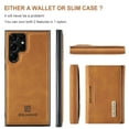 thumbnail image 7 of Galaxy S22 Ultra Case, Dteck for Samsung Galaxy S22 Ultra Cover Wallet Case ID Credit 8 Card Slots Holder Cash Pocket PU Leather Magnetic Closure Clasp Flip Removable Case, Brown, 7 of 7