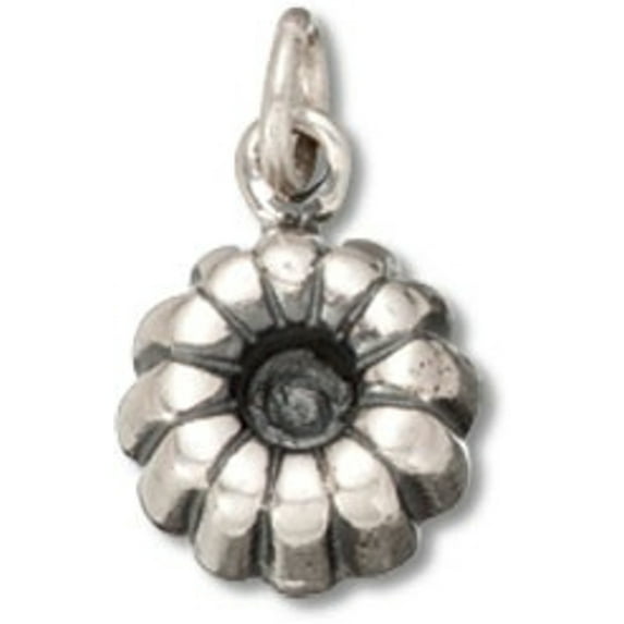 Sterling Silver 8" 4.5mm Charm Bracelet With Attached 3D Kitchen Cooks Gelatin Mold Bundt Cake Pan Cooking Charm