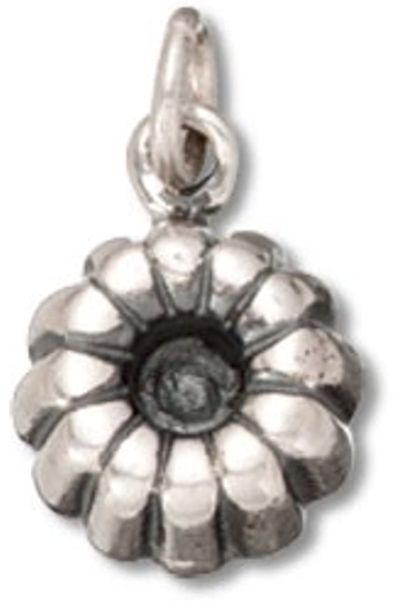 Sterling Silver 7" 4.5mm Charm Bracelet With Attached 3D Kitchen Cooks Gelatin Mold Bundt Cake Pan Cooking Charm