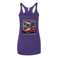 thumbnail image 3 of Ford Mustang Untamed Spirit Cars and Trucks Tri-Blend Racerback Tank Top, Purple Rush, Medium, 3 of 5