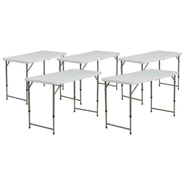 Flash Furniture Elon 6-Foot Granite White Folding Training Table - 29" Height, 220 Lb Capacity