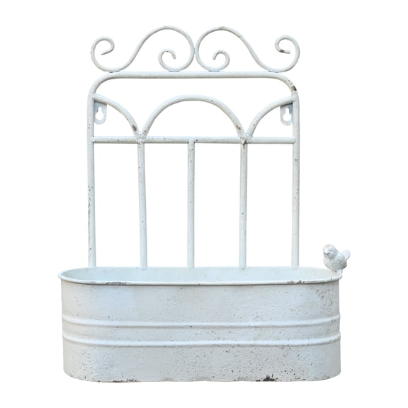 Rustic Metal Wall Planter for Outdoor/Indoor Plants, Fresh & Faux Flower,Farmhouse Wall Decor for Outside Porch Garden