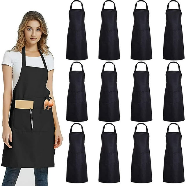 Empacar 2 delantal liso con cofre y 2 hombres y mujeres negros universales Sincero Electrónica